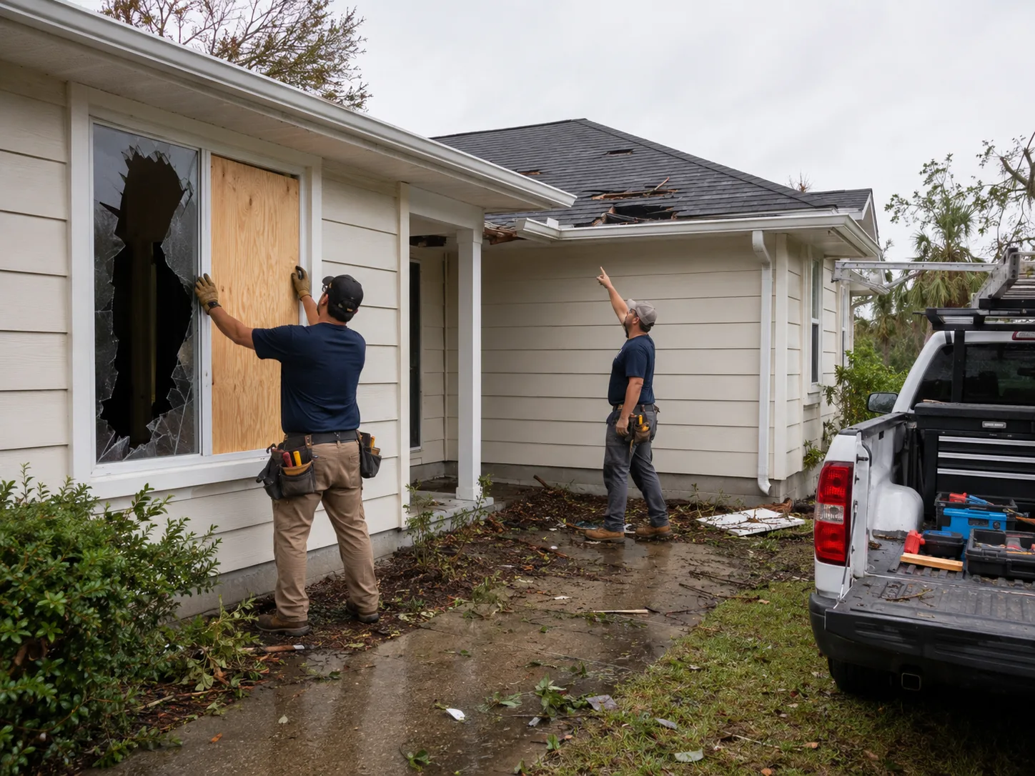 Storm damage restoration in South Bend, Indiana
